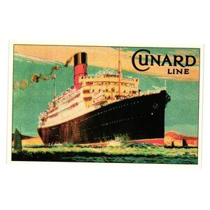 Cunard Line Marine Art Poster 1990 Collection Carinthia Ship Design 3 of 23